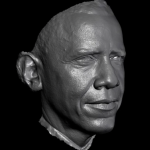 3D rendering of President Obama
